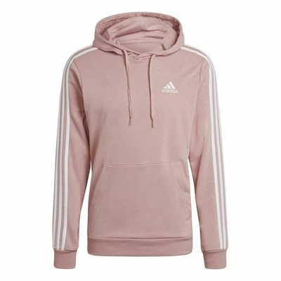 Sudadera con Capucha Hombre Adidas Essentials Wonder Mauve 3 Stripes Rosa - Imagen 1 de 4