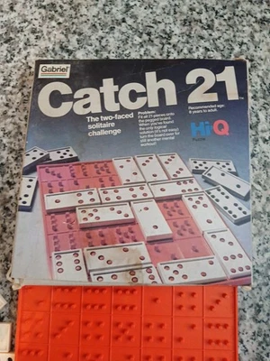 Vintage Catch 21 Puzzle Game Complete Solitaire 1978 Domino Hi-Q Double Sided - Image 1 of 4