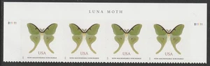 US 6031 Butterfly Luna Moth NMS header plate strip 4 MNH 2025 - Picture 1 of 1