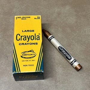 Crayola Large Crayons 12 Count Bulk Box Copper New Old Stock - Picture 1 of 4