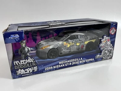 Jada Mechagodzilla Nissan GT-R R35 Ben Sopra Die-cast Car+Fiure 1:24 - Image 1 of 4