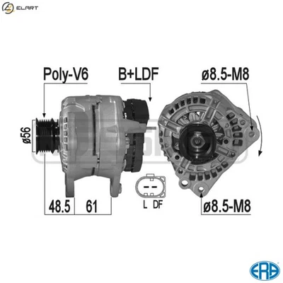 ALTERNATOR 209215 FOR SKODA OCTAVIA/II/Combi LAURA ROOMSTER/Praktik FABIA  VW - Image 1 of 4