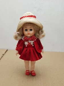 Vintage 1987 Vogue Ginny Puppe rot gepunktet Let's Go Places 8 Zoll Schlafaugen - Bild 1 von 24