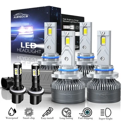 Kit de luces antiniebla LED altas bajas para Chevrolet Silverado 2500 1999-2002 6500 k Foto 1 de 4