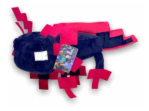 Mexican Minecraft Black Red Axolotl 15" Plush Doll Mexico Peluche Bootleg Toy - Picture 1 of 5