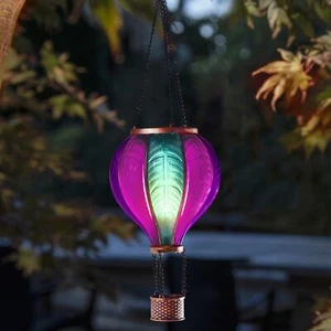 Smart Solar Aurora Solar Flaming Hot Air Balloon Lantern Hanging Light - Picture 1 of 2