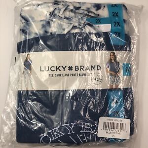 NEW Lucky Brand Women's 4 Way Stretch 3-Piece Pajama Set Size 2X