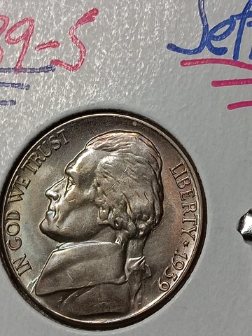 1939-S  Jefferson Nickel Stunning Tone  MS Choice US Coin J/316 Cover