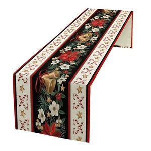 Christmas Linen Table Runner Red and Black Buffalo Plaid Winter Xmas Holiday ... - Picture 1 of 8