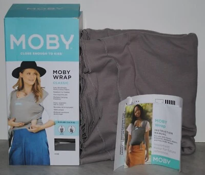 Portabebés Moby Wrap~Clásico~Gris Piedra~Ligeramente Usado con Caja Foto 1 de 4