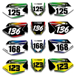 Custom Number Plate For Kawasaki KX450F 2006 2007 2008 Side Panel Cover Decals - Picture 1 of 2