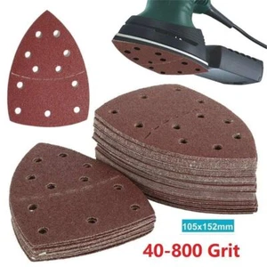 40-800 Grit Mouse Sanding Sheets Orbital Sander Pads Aluminium Oxide Sandpaper - Picture 1 of 15