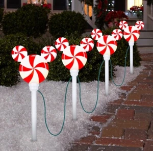 Disney Mickey Mouse Menta Parpadeante LED Pathway Stakes, 6’ Longitud Iluminada - Imagen 1 de 7