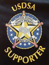 USDSA Supporter United States Deputy Sheriff's Association Medium Shirt Black 