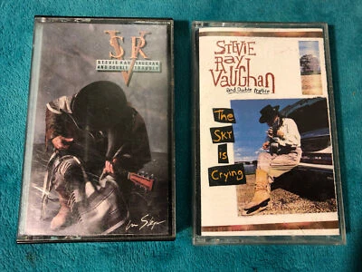 STEVIE RAY VAUGHAN 2 Cassette Lot IN STEP, DOUBLE TROUBLE & The Sky Is Crying - Image 1 of 4