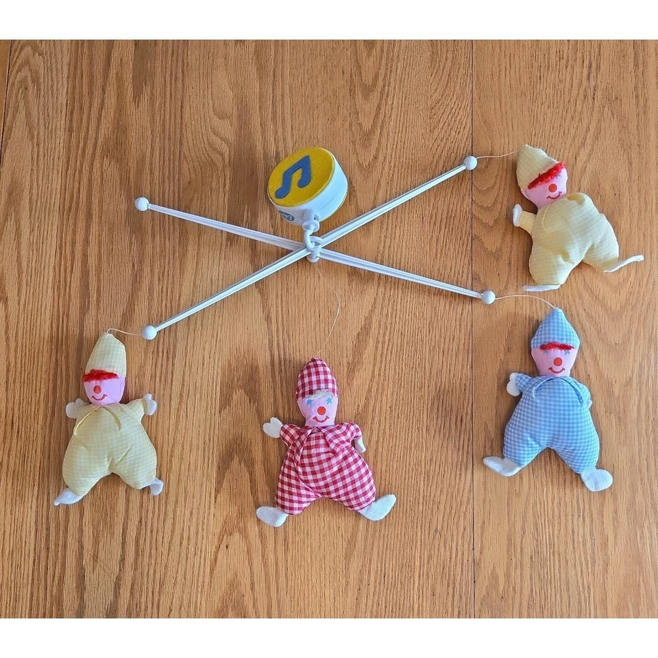 Cuna musical vintage Eden payasos móviles Foto 1 de 1