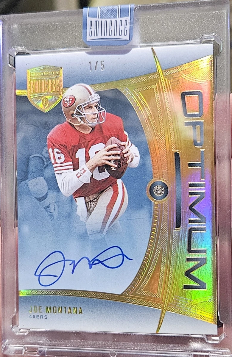Joe Montana Panini Autographed Football Trading Cards