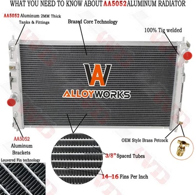 Aluminum 3 Row Radiator For Dodge Avenger Chrysler 200 Jeep Patriot 2008-2014 - Image 1 of 4