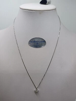 Recarlo Collar Mujer Punto de Luz de Oro Blanco 18KT Y Diamante De 0.29CT (0264) - Imagen 1 de 4