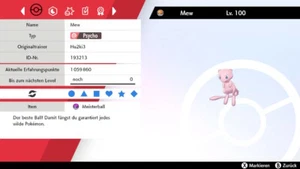 Mew Pokemon Schwert Schild 6DV! + Meisterball - Picture 1 of 5