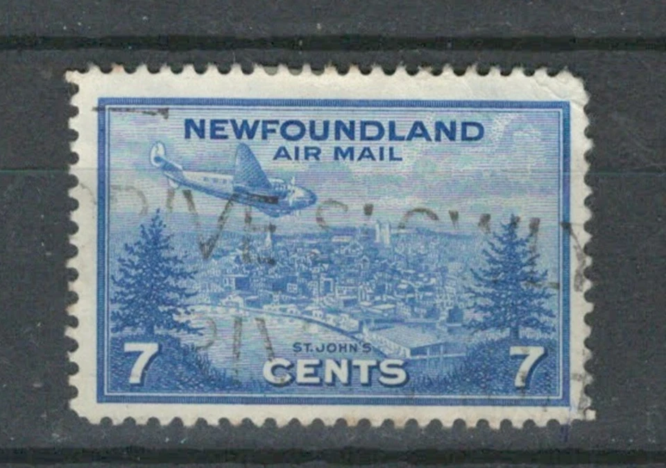 NEWFOUNDLAND COMMONWEALTH  POSTAL USED AIR MAIL AVIATION STAMP LOT( NEFO 421) - Image 1 of 1