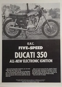 Ducati 350 Original Motorrad Printanzeige 1970 - Bild 1 von 1
