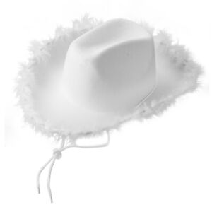 Western Cowboy Hat Non-woven Shaped Cap Female Cowboy Hat Carnival Party Feather