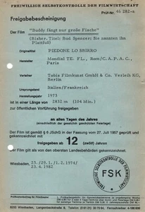 Kino # FSK-Datenblatt # Bud Spencer & Terence Hill Filme # A-5 # gelocht - Bild 1 von 18