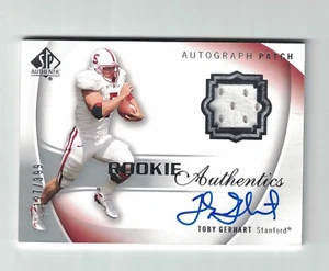 2010 SP Authentic Toby Gerhart Rookie Autograph Patch Card #'d /399 BV $60 - Picture 1 of 1