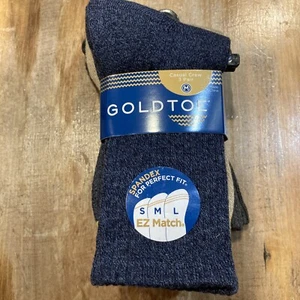 Goldtoe Youth 3-Pair Casual Crew  Socks Boy's Size M Fits Shoe Size 9-2.5 - Picture 1 of 5