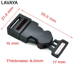 Paquete de 5 piezas de hebilla giratoria de plástico para correas de liberación lateral de cinta de 5/8 - Imagen 1 de 8