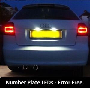 PREMIUM for AUDI A3 Xenon White LED Number Plate Bulbs