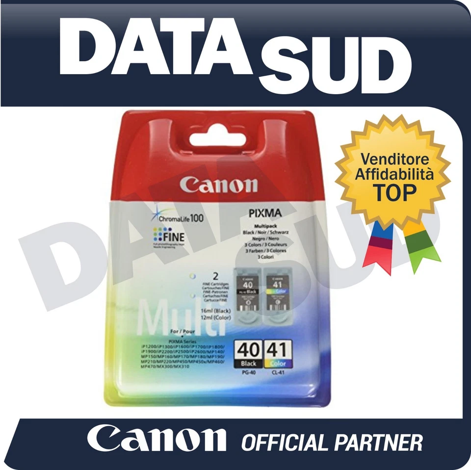 MULTIPACK CANON PG-40 CL-41 ORIGINALE PER iP1200 1300-1600-1700, MP170-190-220 - Imagen 1 de 1
