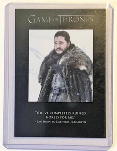2020 Game of Thrones Season 8 THE QUOTABLE Trading Card Insert Q78 - Picture 1 of 2
