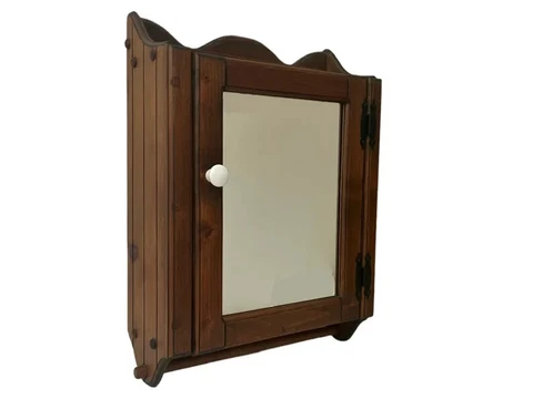 Mid Century Kitchen Cabinet Apothecary Towel Rack Bathroom Medicine Cupboard Cover