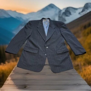 Givenchy Monsieur Blazer Mens S/M Chest 19 Sport Coat Black Stripe Single Breast - Picture 1 of 23