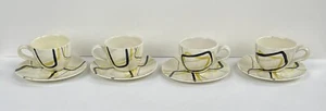 Set of 4 Cups & Saucers RED WING SMART SET Redwing Ceramic Pottery Set B - Picture 1 of 4