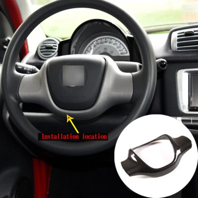 ABS Carbon Fiber Steering Wheel Button Frame Cover For Benz Smart Fortwo 2005-19 Foto 1 de 4