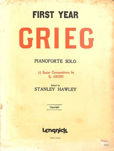 First Year Grieg for Pianoforte Solo.. 12 easier Compositions by E Grieg - Bild 1 von 1