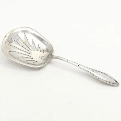 Toalla de plata esterlina Mary Chilton 1912 cuchara de almendra perforada antigua Foto 1 de 4