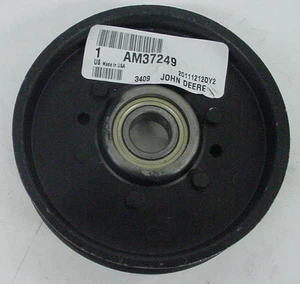 JOHN DEERE Genuine OEM Flat 4.5" Idler Pulley AM37249 48" 54" 38" mower decks - Picture 1 of 1