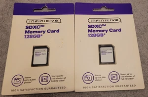 2 Infinitive, SDXC Memory Cards 128GB each - New IP!!! - Picture 1 of 3