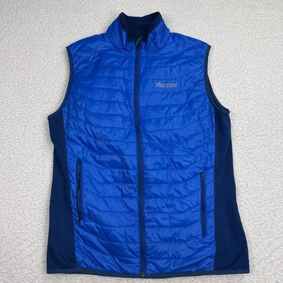 Chaleco acolchado Outdoor Research para hombre talla grande azul bolsillos cremallera completa Polartec Foto 1 de 4