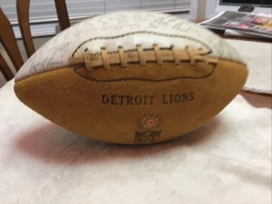 Detroit Lions Early 60’s Team Faksimile Autograph Football, Karras / 6 HOFers - Bild 1 von 10