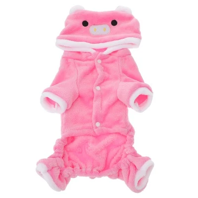  Funny Pet Dog Cat Clothes for Halloween Christmas Dress Up Cosplay Pink Pig - - Image 1 of 4