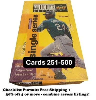 1995 Upper Deck Collectors Choice - U Pick 251-500 Free Shipping + - 30% off 4+ - Image 1 of 3