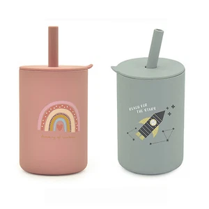Kids Water Bottle Baby Training Cup Toddler Sippy Cup with Straw Spill Proof - Picture 1 of 20