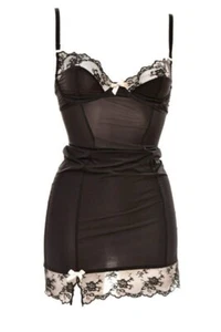 Vestido sin Mangas Agent Provocateur Joselin Negro Sujetador Incorporado TALLA 34D - Imagen 1 de 20