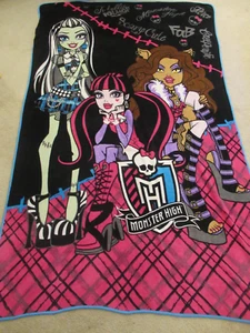 Monster High Blanket (100% Polyester) (2015 Mattel) (89" x 52") - Picture 1 of 19
