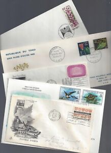 5 Different Country  FDC's 1955-79: Israel, Canada, Togo, Turks & Caicos, UN
